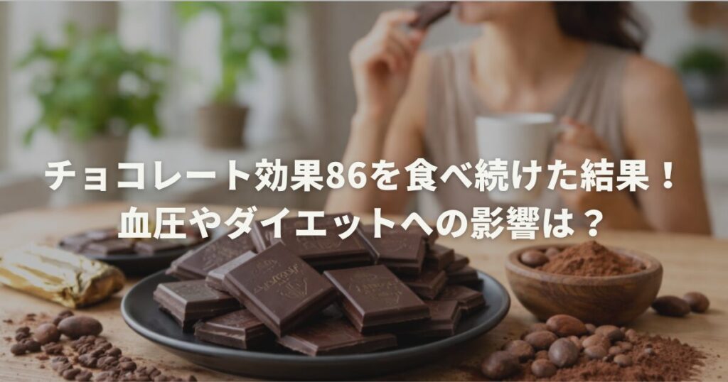 チョコレート効果86を食べ続けた結果！血圧やダイエットへの影響は？