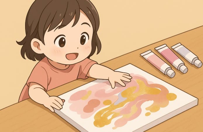 おしゃれなファーストアート絵の具の組み合わせ