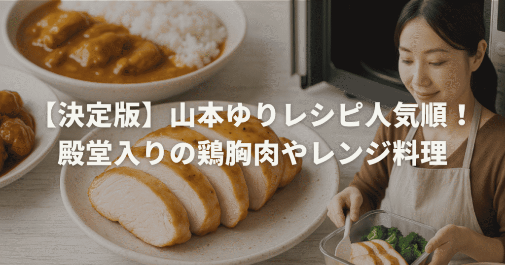 【決定版】山本ゆりレシピ人気順！殿堂入りの鶏胸肉やレンジ料理