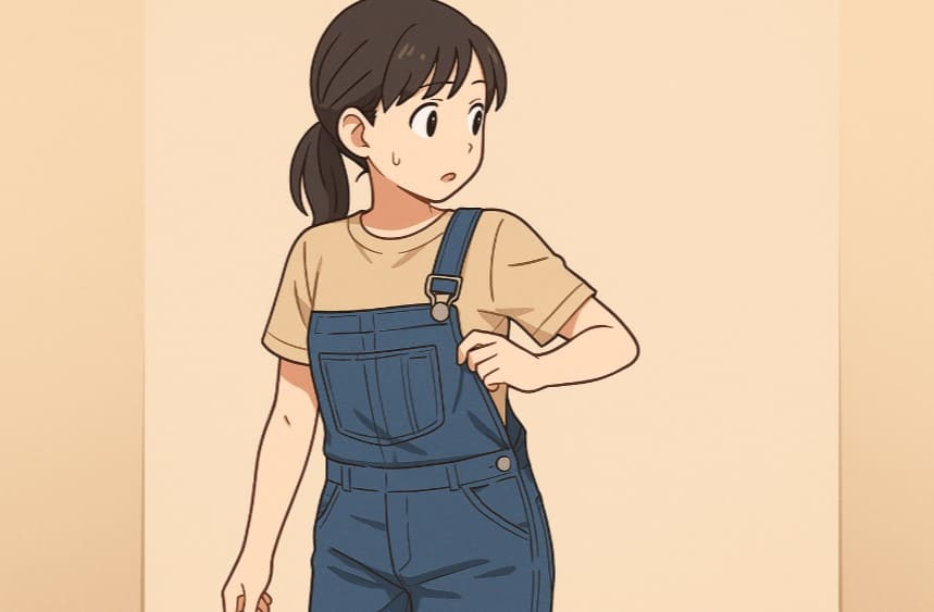 肩紐を片方だけ外すやり方