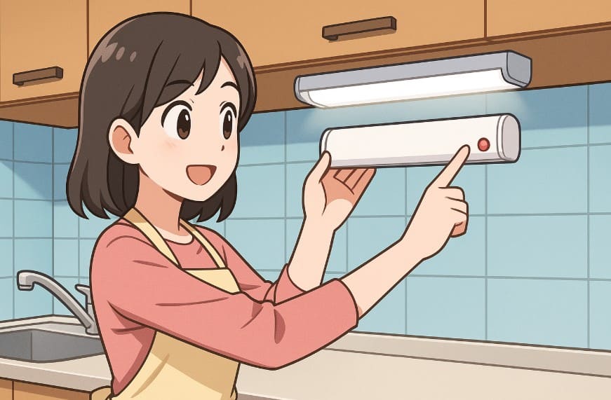 キッチン手元灯の交換を自分で失敗しないLED化の方法