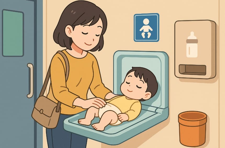 品川駅や静岡駅改札内のオムツ替え台情報