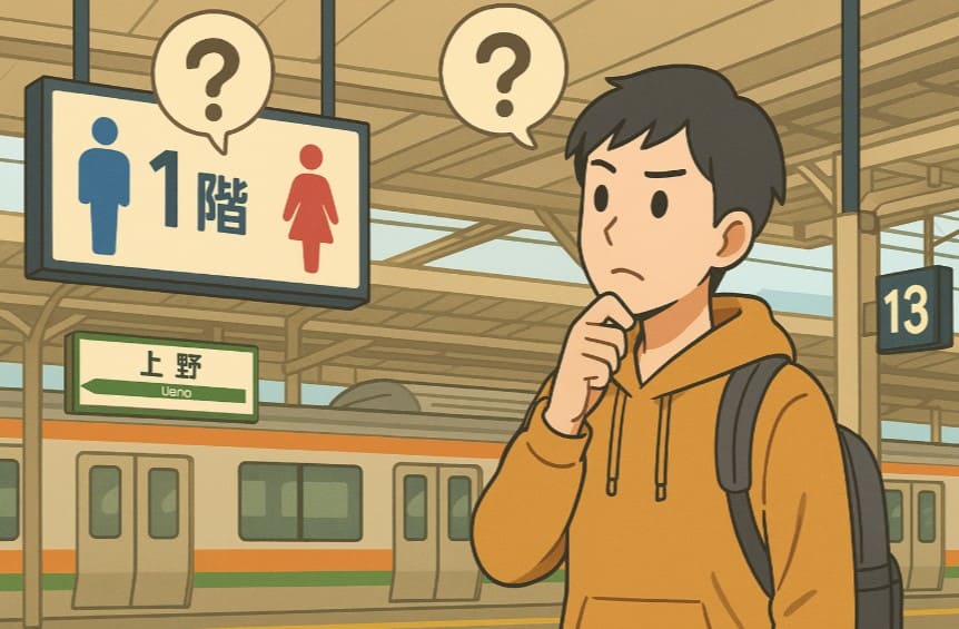 上野駅13番線トイレは1階と3階どちらが正解？