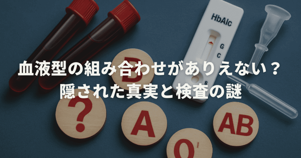 血液型の組み合わせがありえない？隠された真実と検査の謎