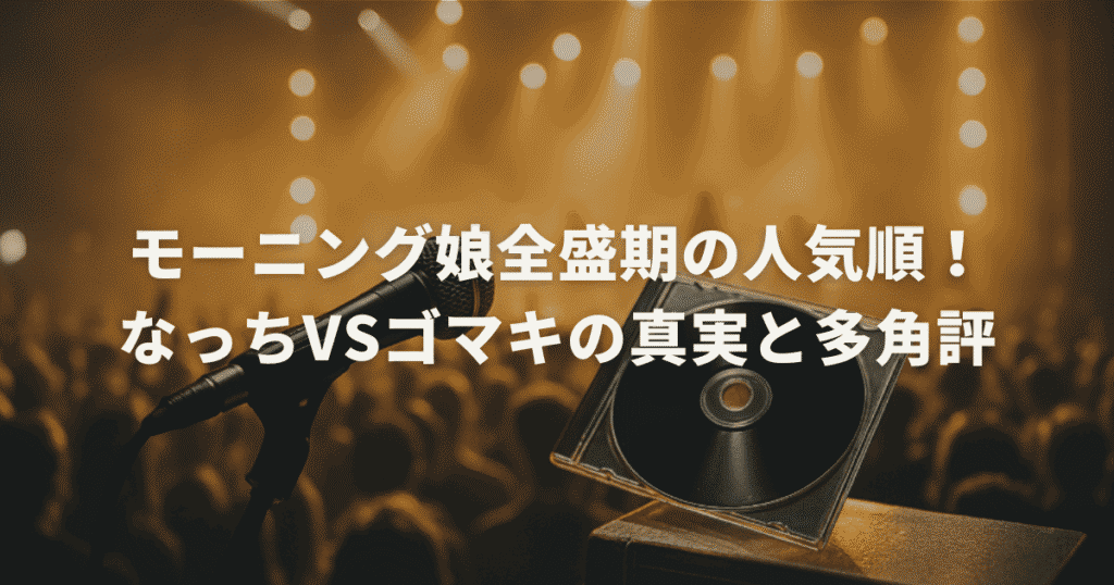 【決定版】モーニング娘全盛期の人気順！なっちVSゴマキの真実と多角評