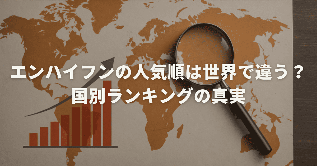 エンハイフンの人気順は世界で違う?国別ランキングの真