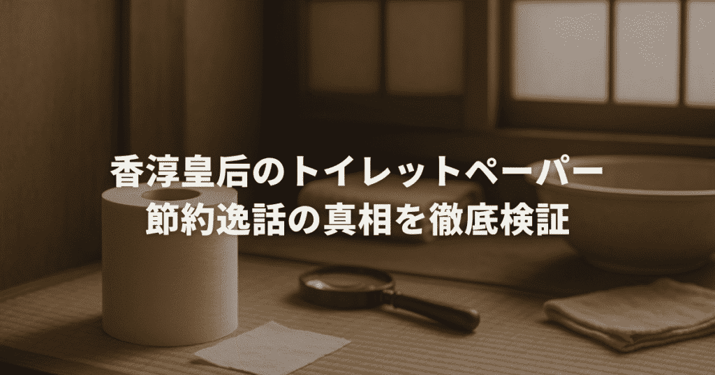 香淳皇后のトイレットペーパー節約逸話の真相を徹底検証
