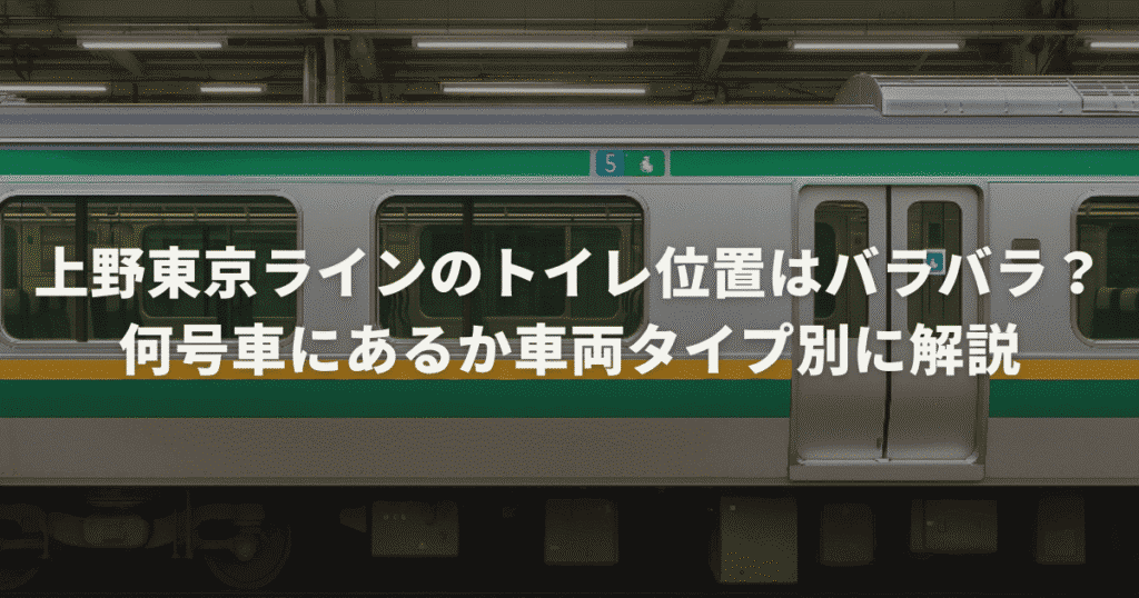 上野東京ラインのトイレ位置はバラバラ？何号車にあるか車両タイプ別に解説