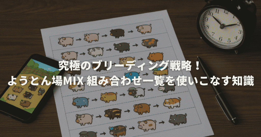 究極のブリーディング戦略！ようとん場mix 組み合わせ一覧を使いこなす知識