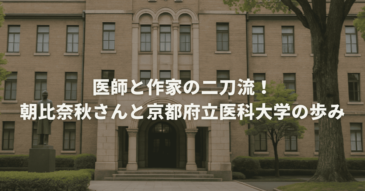 医師と作家の二刀流!朝比奈秋さんと京都府立医科大学の歩み