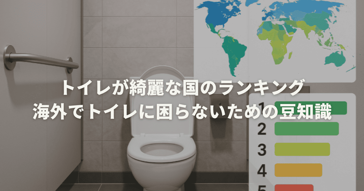 トイレが綺麗な国のランキング。海外でトイレに困らないための豆知識