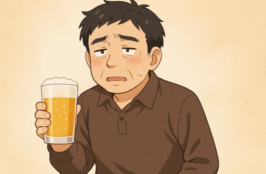 抗利uroホルモンの分泌が低下する