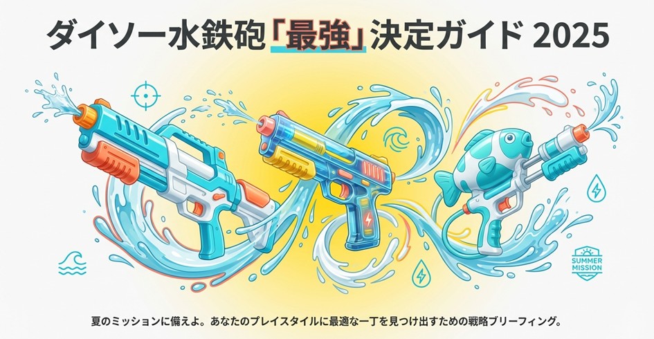 ダイソー水鉄砲最強はどれ？飛距離や電動モデルを徹底比較