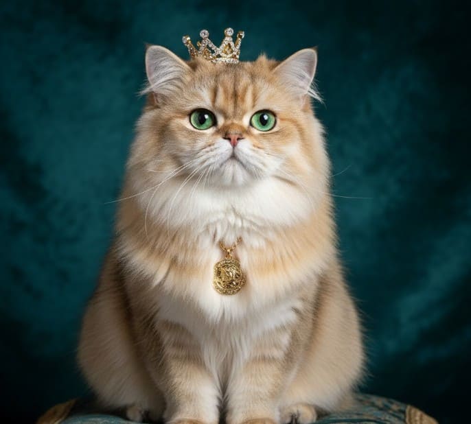 王様のモデルの猫種はペルシャ猫