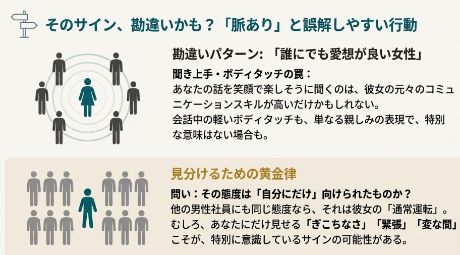 誰にでも愛想が良い女性の特徴と、自分にだけ見せる特別な態度の見分け方