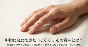 中指に急にできたほくろのスピリチュアルな意味と病気のサイン