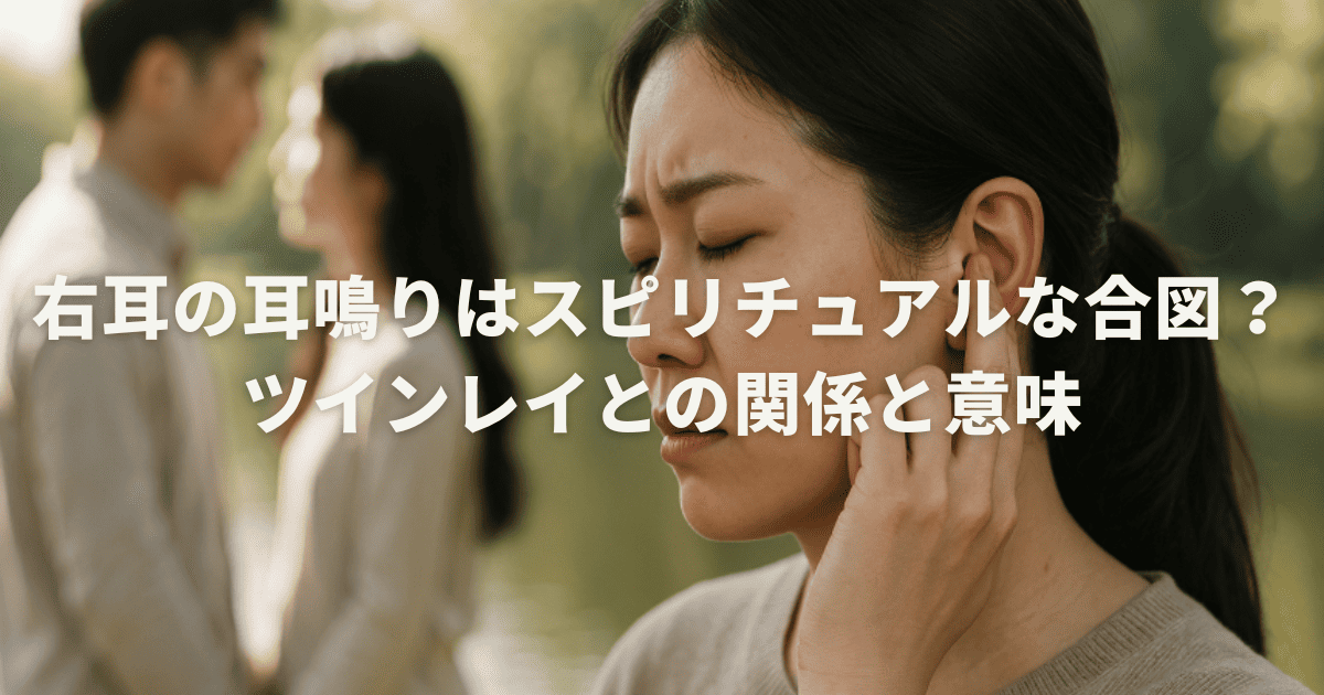 右耳の耳鳴りはスピリチュアルな合図?ツインレイとの関係と意