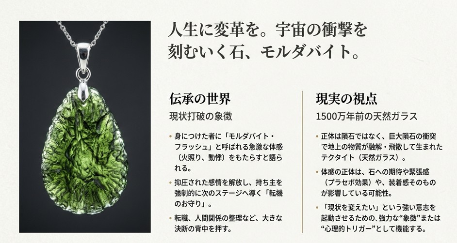 隕石衝突で生まれた天然ガラス「モルダバイト」の伝承（モルダバイト・フラッシュ）と科学的視点（テクタイト）の解説