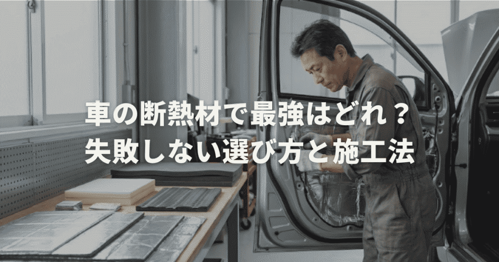 車の断熱材で最強はどれ？失敗しない選び方と施工法