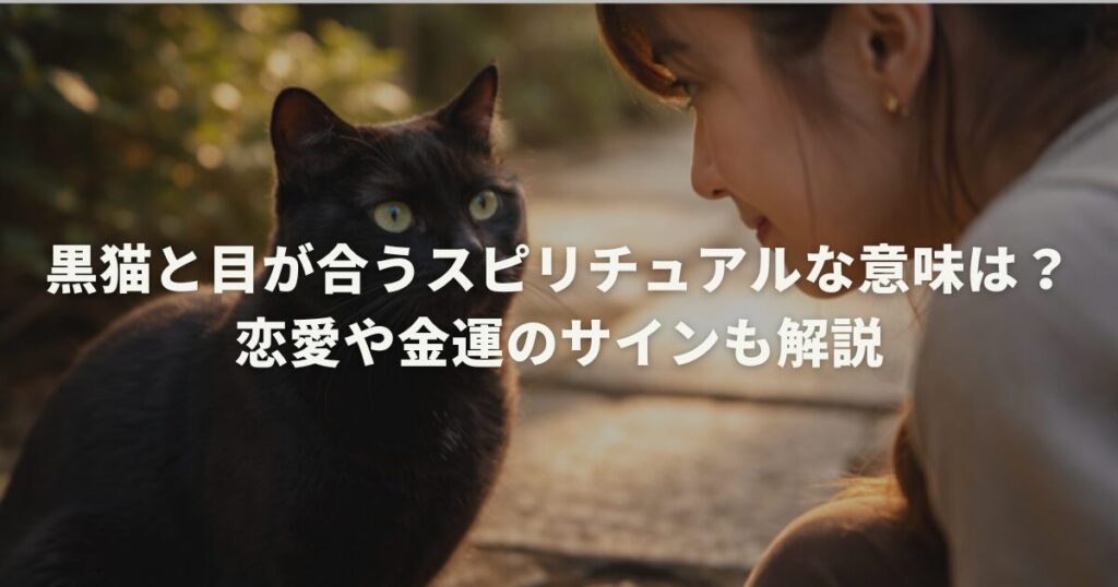 黒猫と目が合うスピリチュアルな意味は？恋愛や金運のサインも解説