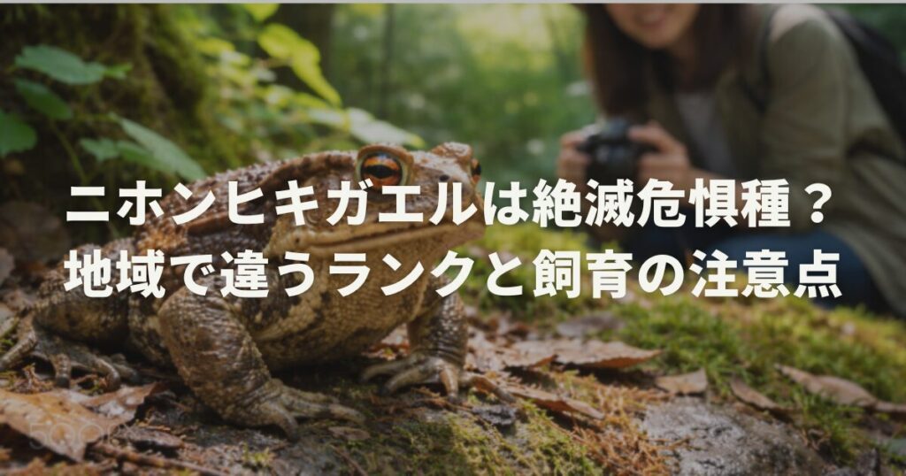 ニホンヒキガエルは絶滅危惧種？地域で違うランクと飼育の注意点