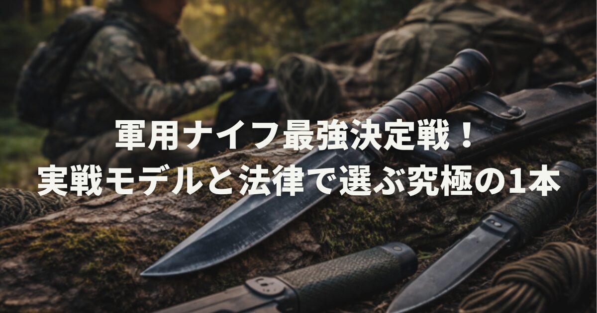 軍用ナイフ最強決定戦！実戦モデルと法律で選ぶ究極の1本