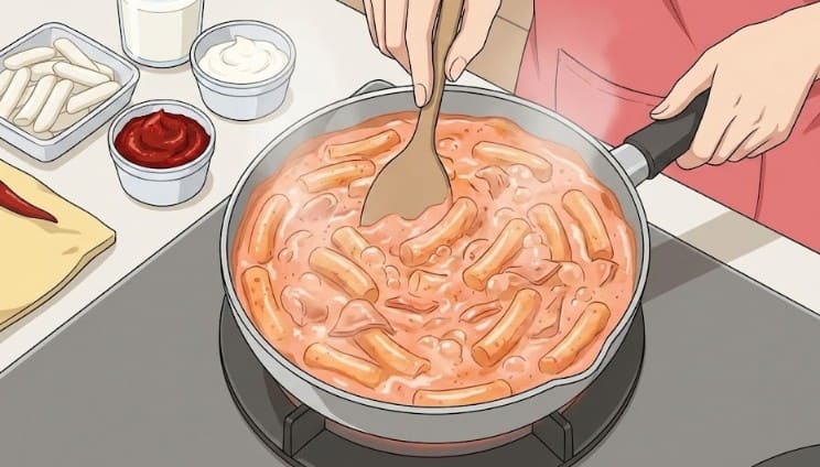 人気のロゼトッポッキの作り方