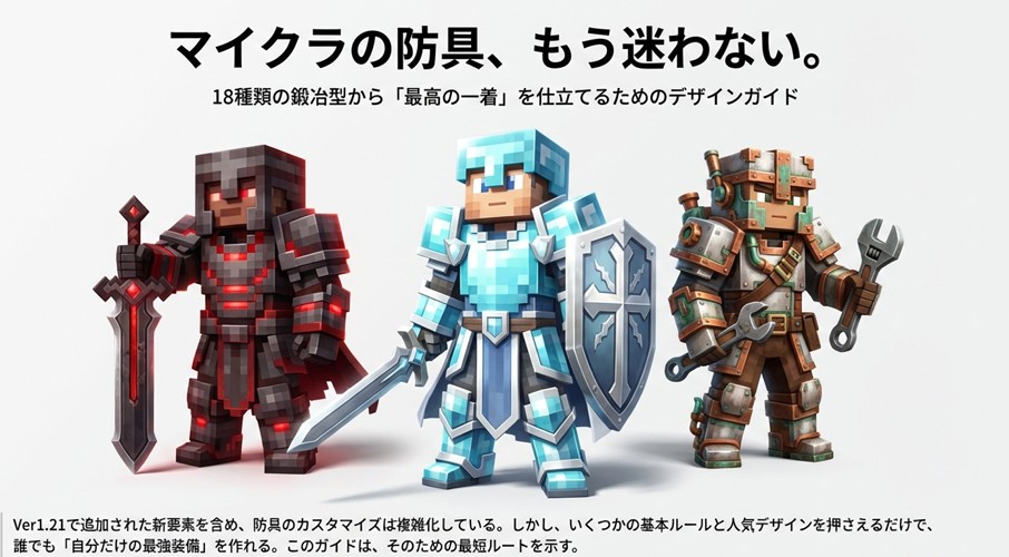マイクラの鍛冶型でかっこいい組み合わせ！人気ランキングとレシピ