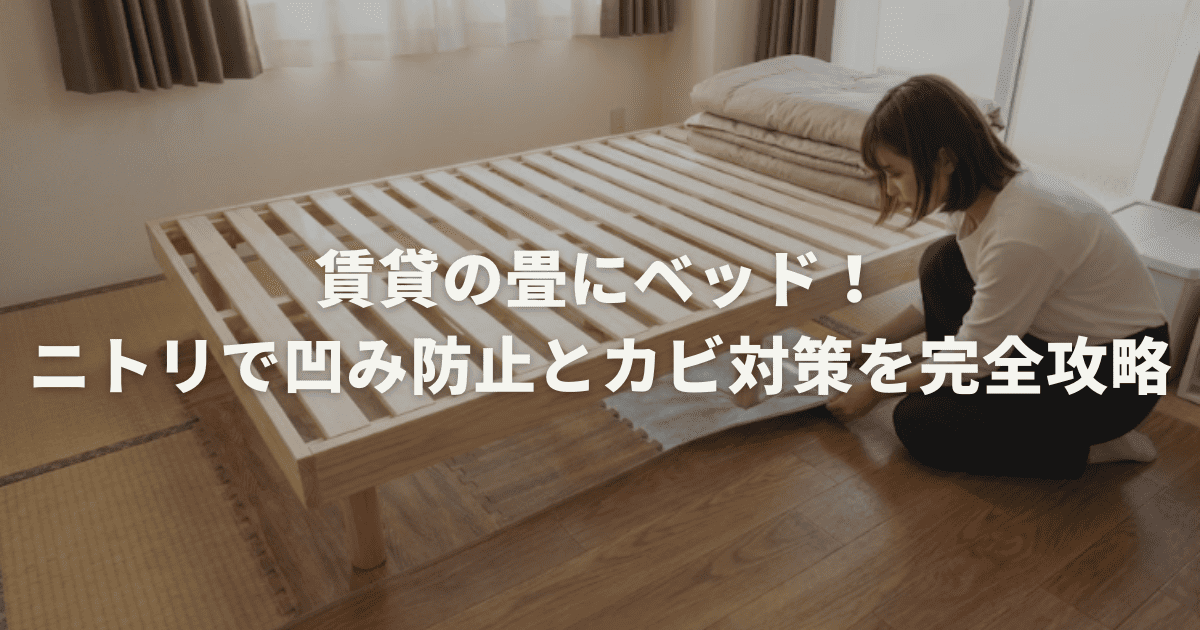 賃貸の畳にベッド！ニトリで凹み防止とカビ対策を完全攻略