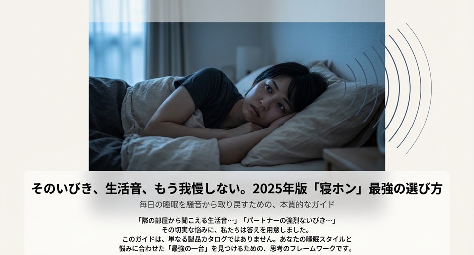 寝ホンでノイズキャンセリング最強はどれ？2025年版おすすめ5選