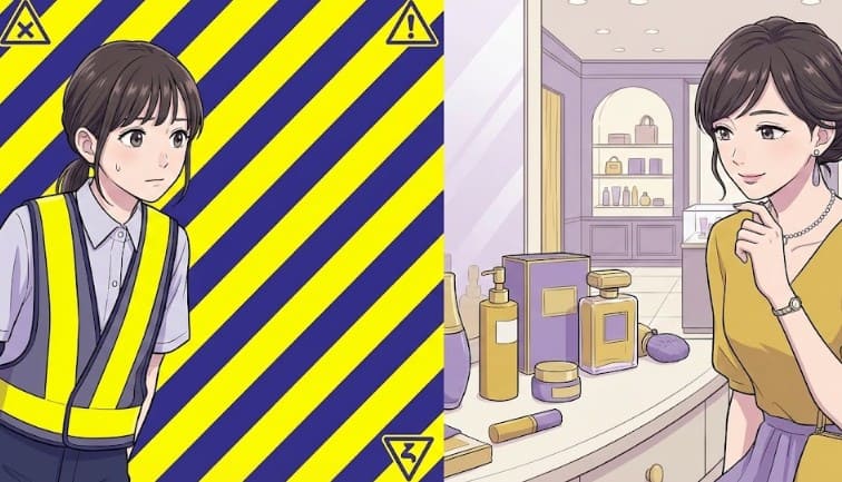 黄と紫の補色関係とイメージ