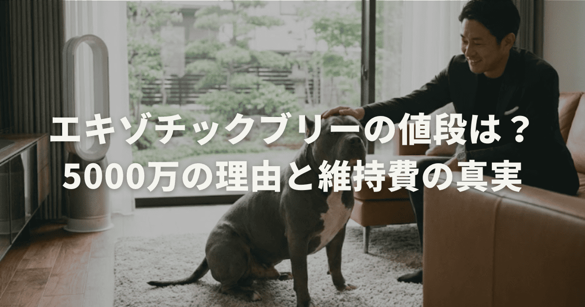 エキゾチックブリーの値段は？5000万の理由と維持費の真実