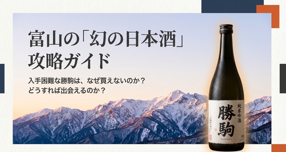 富山の入手困難な日本酒事情！勝駒の定価や買える店を徹底調査