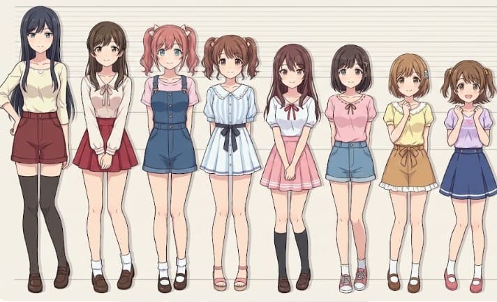 身長順とスタイルの比較