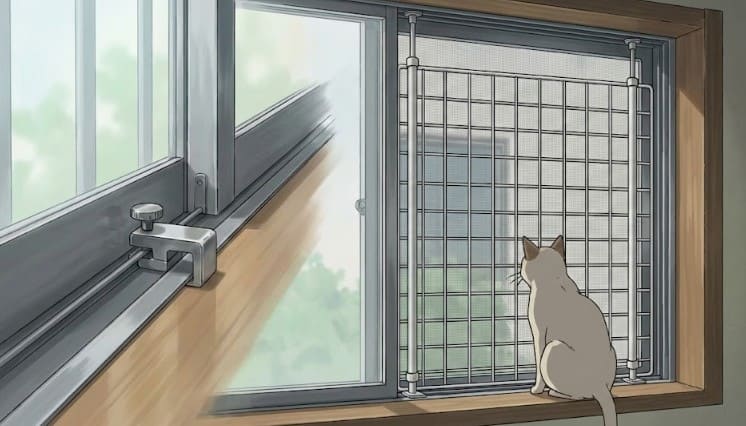網戸や窓からの脱走防止に必須のストッパー