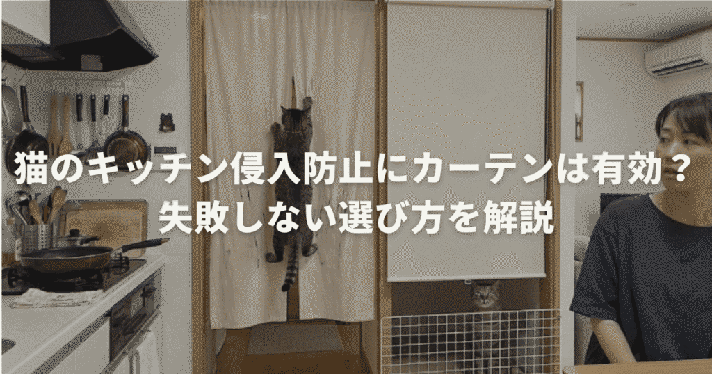 猫のキッチン侵入防止にカーテンは有効？失敗しない選び方を解説