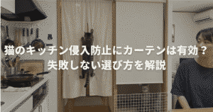 猫のキッチン侵入防止にカーテンは有効？失敗しない選び方を解説