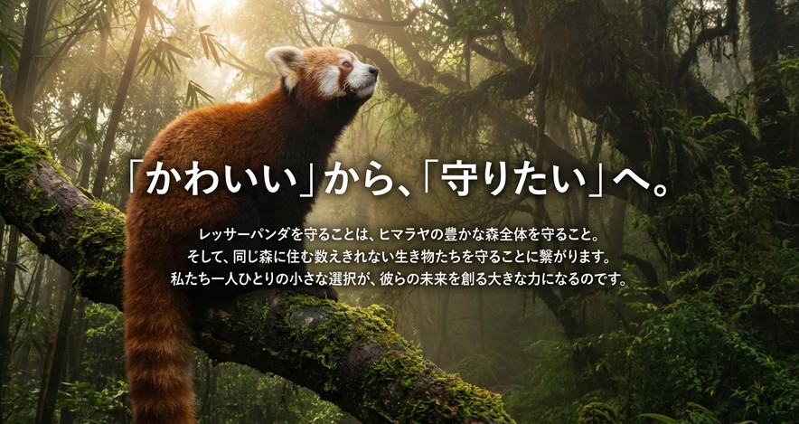 「かわいい」から、「守りたい」へ。というメッセージと共に、一人ひとりの選択が彼らの未来を作ると訴える、記事の締めくくりとなるスライド。