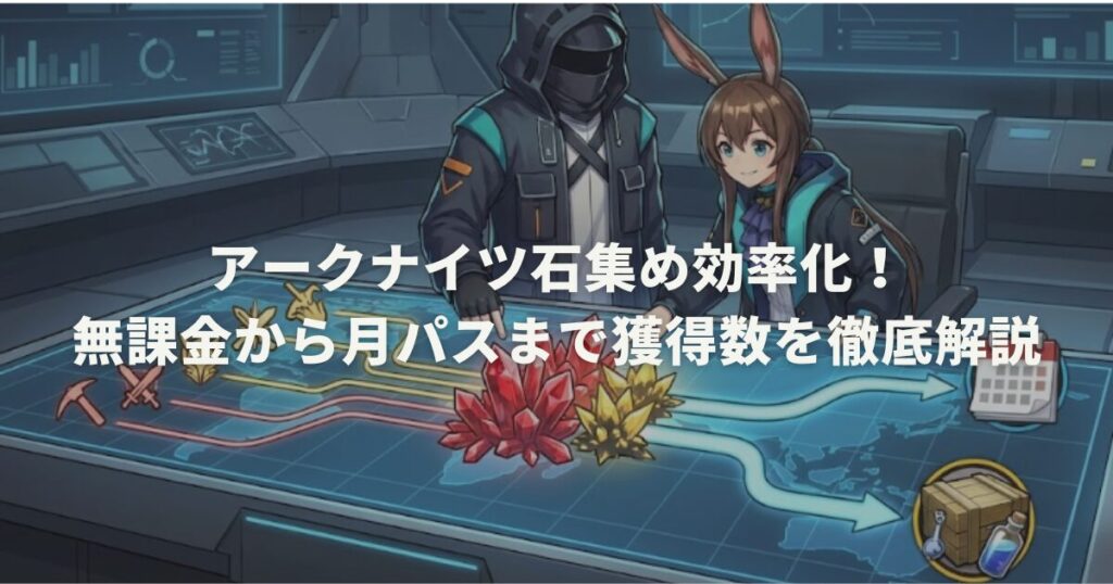 アークナイツ石集め効率化！無課金から月パスまで獲得数を徹底解説