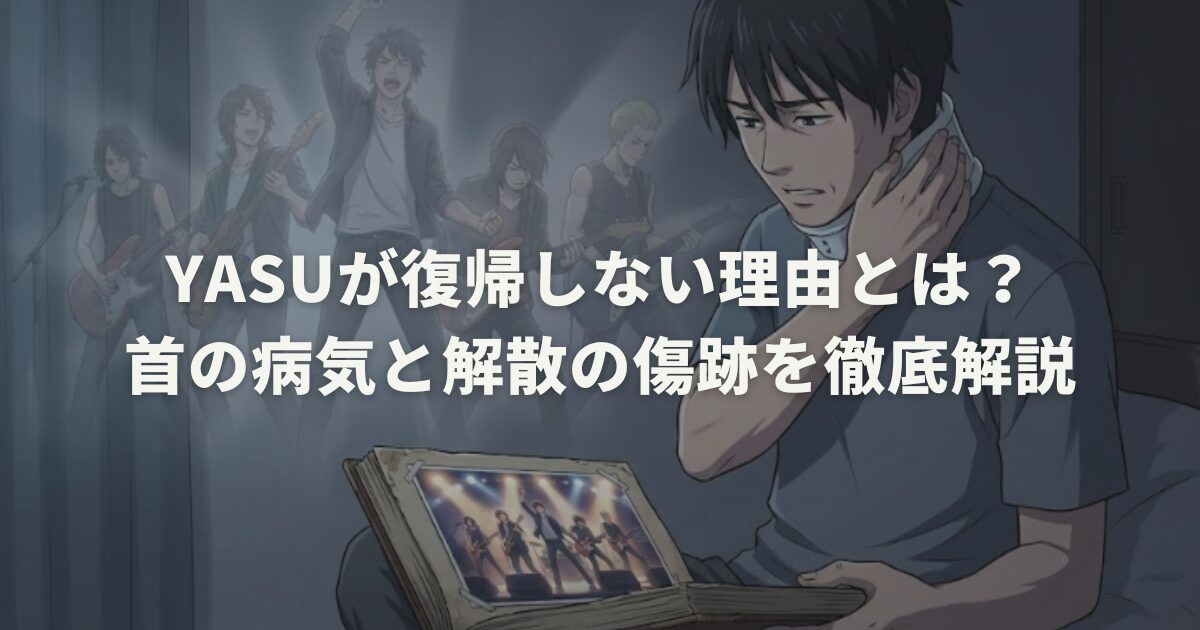 yasuが復帰しない理由とは?首の病気と解散の傷跡を徹底解説
