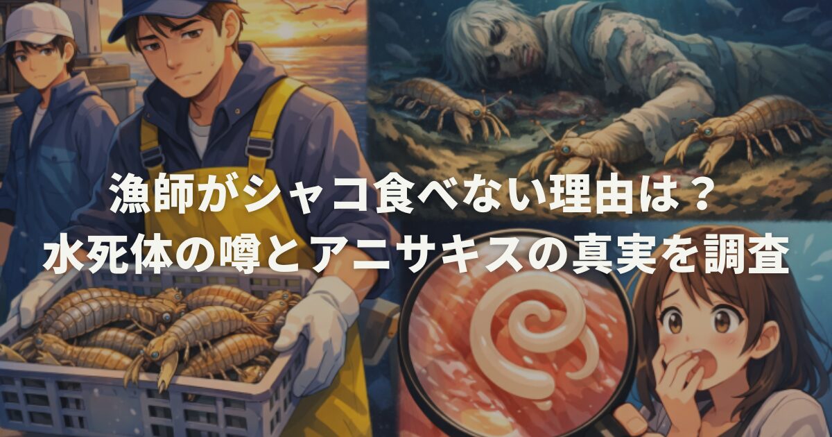 漁師がシャコ食べない理由は?水死体の噂とアニサキスの真実を調査