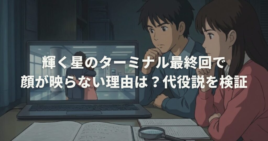 輝く星のターミナル最終回で顔が映らない理由は？代役説を検証