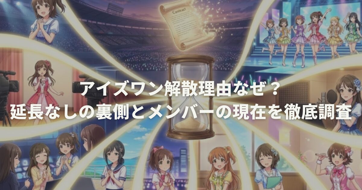 アイズワン解散理由なぜ？延長なしの裏側とメンバーの現在を徹底調査