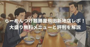 らーめんつけ麺勝屋飛田新地店レポ！大盛り無料メニューと評判を解説