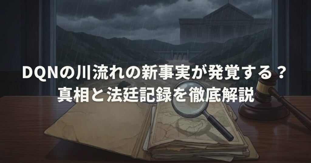 DQNの川流れの新事実が発覚する？真相と法廷記録を徹底解説