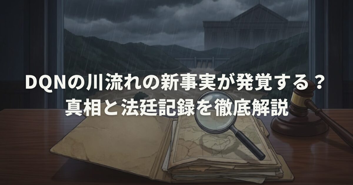 DQNの川流れの新事実が発覚する？真相と法廷記録を徹底解説