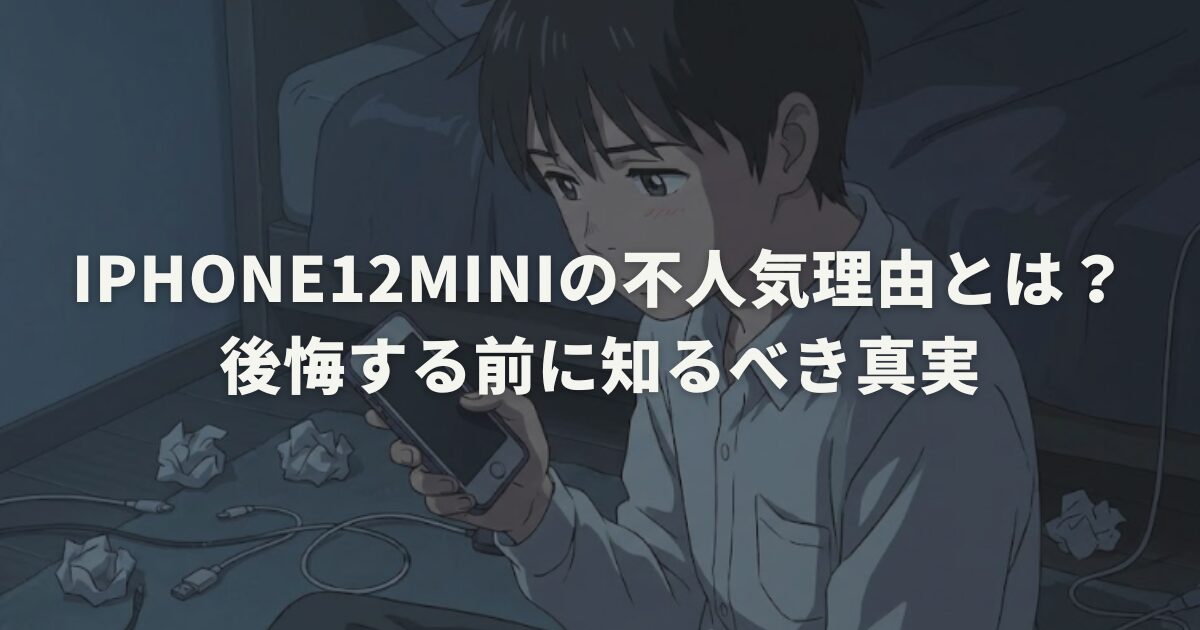 iPhone12miniの不人気理由とは？後悔する前に知るべき真実