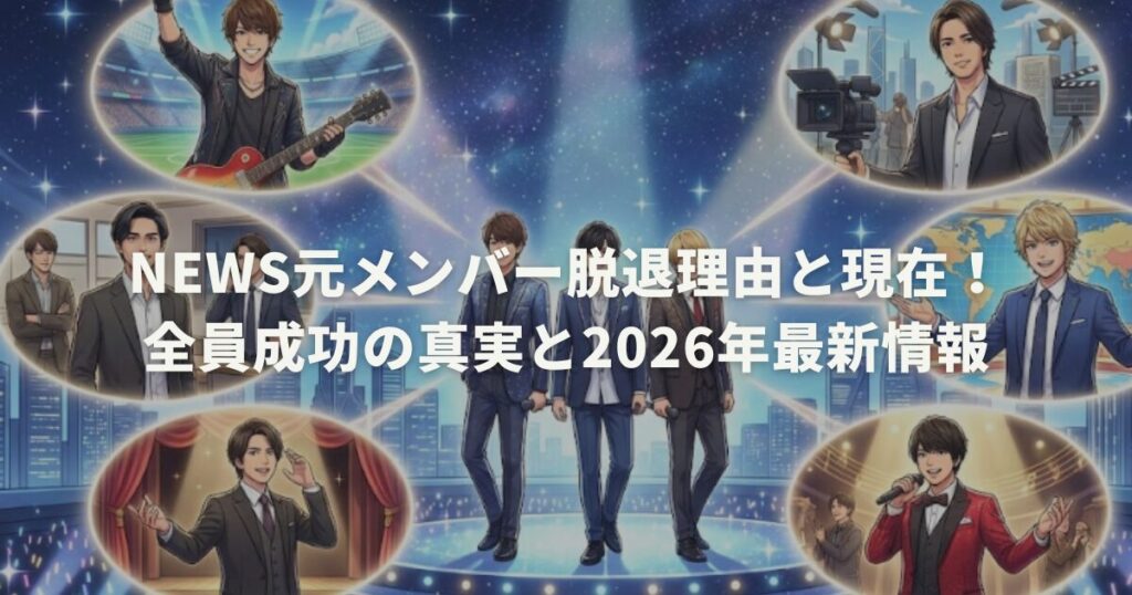 NEWS元メンバー脱退理由と現在！全員成功の真実と2026年最新情報