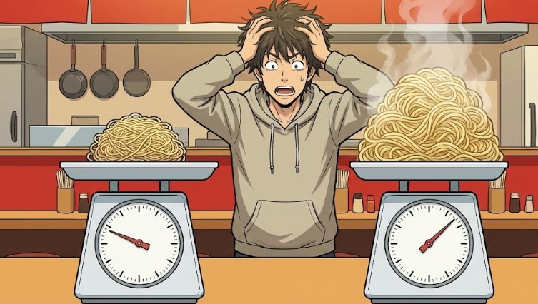 茹で前と茹で後の重量変化の罠