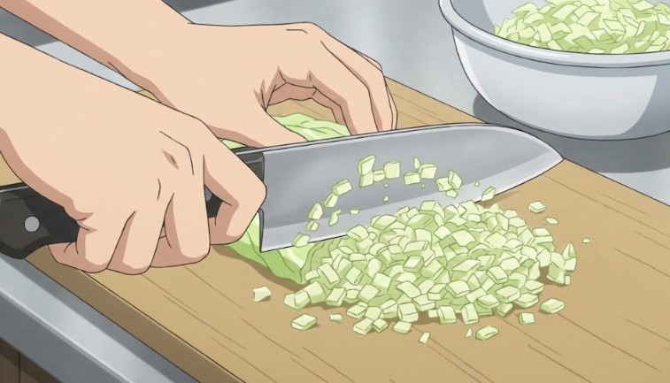 食感を良くするキャベツのみじん切り